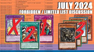 Yugioh Ban List Discussion  July 2024 [upl. by Ettenim]