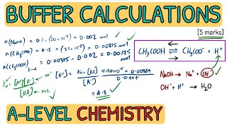 Acids and Bases  Buffer Solution Calculations｜ALevel Chemistry [upl. by Art]