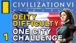 Against All Odds  Civ 6 Rise and Fall  Deity Difficulty One City Challenge  Part 1 [upl. by Eelasor]