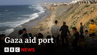 US to set up port on Gaza coast for aid delivery  BBC News [upl. by Anehc504]