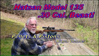 Hatsan 135 30 Caliber Break Barrel Air Rifle [upl. by Ahtnamas]