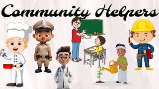 Community helpers name for kids  our helpers in society  jobs amp occupation name communityhelpers [upl. by Eelahs]