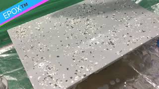 How to do epoxy garage floor basement DIY Quartz epoxy flakes [upl. by Solracnauj896]