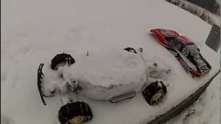 Traxxas Slash 4x4 Schneeketten im Tiefschnee brushless 3s power Teil I [upl. by Suedama167]