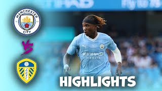 Man City v Leeds United  U18 Premier League  Highlights 17082024 [upl. by Maryn729]