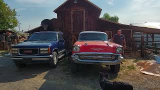 Chassis SWAP on our 1957 Chevy Belair 4x4 Wagon [upl. by Adlemy]