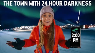 24 HOURS in the town with 24 HOUR DARKNESS  Svalbard [upl. by Marte292]