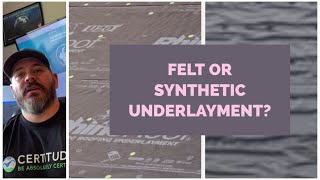 Felt vs Synthetic Felt Paper on your Shingle Roofing Project [upl. by Sherrard]