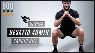 Treino Hiit de 40 MIN para gastar 800 calorias  sem repetições sem equipamentos em casa [upl. by Wivestad]