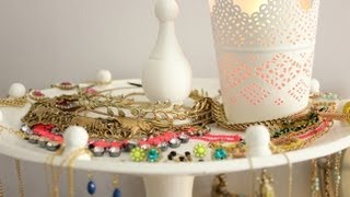 DIY  NecklaceJewelry StandDisplay [upl. by Atterehs]