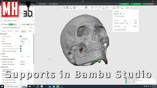 Bambu Studio tutorial  How to create automatic or manual supports [upl. by Amjan671]