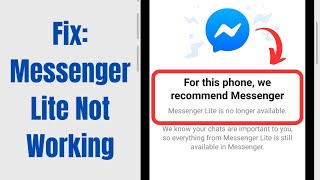 Fix Messenger Lite is no longer available  Messenger Lite Not Showing in Play Store [upl. by Maggs163]