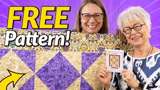 FREE Fast amp Easy Diamond Quilt Block Pattern [upl. by Fidellas]