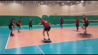 Proprioception Exercises Travail de proprioception en Volleyball [upl. by Arahd]