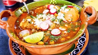 COMO HACER POZOLE ROJO DE POLLOECONÓMICO [upl. by Canter995]