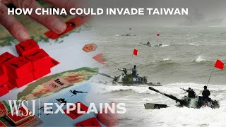 Military Strategist Shows How China Would Likely Invade Taiwan  WSJ [upl. by Alemahs]