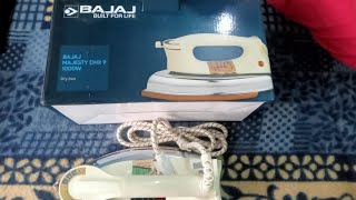 Best iron under 1000  Bajaj majesty dhx 9 dry iron  review amp unboxing [upl. by Ayar]