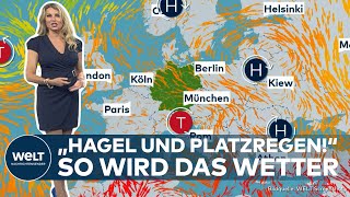 DEUTSCHLAND quotSchauer und Gewitter nehmen zuquot So wird das Wetter im Laufe der Woche im Land [upl. by Anrahc]