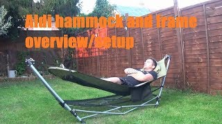 Aldi hammock and frame overview [upl. by Nauhs]