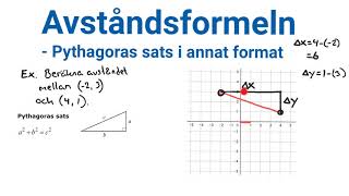 Matematik 2 Avståndsformeln [upl. by Notlem]