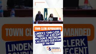 Lindens Mayor Reprimands Town Clerk [upl. by Aurilia]