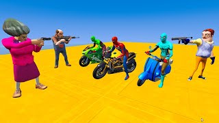 Scary Teacher 3d  Spideman vs Scary Teacher  Team Spiderman Race JumpFails  Game Animation [upl. by Carey905]