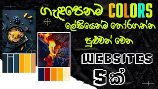 How to make best color scheme  Free Color Matching Websites for Graphic Design in Sinhala tutorial [upl. by Nosrac]