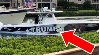 FLASHBACK Man Works Around HOA Rules with TRUMP Themed Boat [upl. by Hedaza]