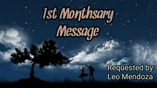 1st Monthsary Message Request [upl. by Herbert]