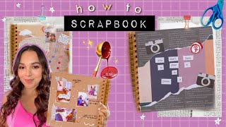 DIY How to Scrapbook  aesthetic ideas tips  inspiration [upl. by Ailemap]