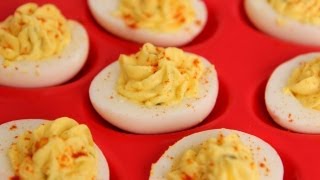 Deviled Eggs Recipe  Laura Vitale  Laura in the Kitchen Episode 554 [upl. by Nylanaj226]