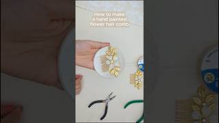 DIY Flower Hair Comb TUTORIAL  Wedding Hair Accessories  Easy Hair Piece diywedding craftideas [upl. by Anirat]