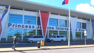 SXM Princess Juliana Airport Terminal INSIDE  OUTSIDE on Sint Maarten [upl. by Behm]