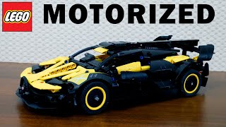 Motorized Bugatti Bolide LEGO Technic 42151 BuWizz amp Buggymotor [upl. by Nueoht]