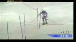 Deborah Compagnoni vince lo Slalom Mondiale a Sestriere 1997 [upl. by Ramu964]