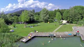 Kärnten  Camping am Turnersee  Luftaufnahmen Seecamping Breznik Österreich [upl. by Nnylharas]