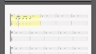 Metallica Frantic Bass guitar tablature [upl. by Cyb]