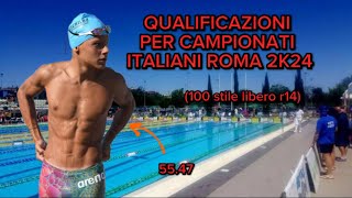 QUALIFICAZIONI PER ITALIANI DI CATEGORIA ROMA 2K24 100 stile libero 5547 [upl. by Eico586]