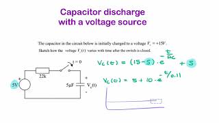 Discharging a capacitor with a voltage source [upl. by Fara]