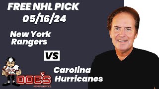 NHL Pick  New York Rangers vs Carolina Hurricanes Prediction 5162024 Free Best Bets amp Odds [upl. by Enyawud]