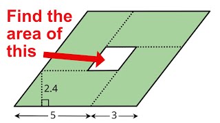 6162 Find the Area of the Unshaded Parallelogram  Are you ready for more [upl. by Moir959]