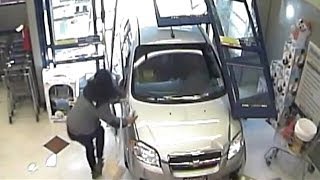 Car Crashes into Store Hitting Customer [upl. by Curren818]