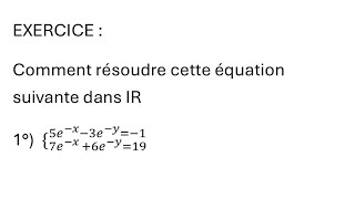 COMMENT RÉSOUDRE UN SYSTÈME D’ÉQUATION SUIVANT DANS IRmaths education nombre complex study fyp [upl. by Lisk]