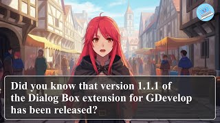 Dialog box extension version 111 is released GDevelop extension [upl. by Aitel]