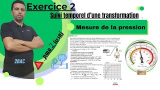 Exercice suivi temporel dune transformation chimique mesure de la pression [upl. by Ades]