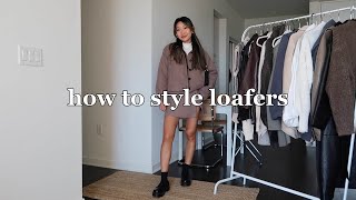 STYLING LOAFERS  10 casual outfit ideas [upl. by Golanka]