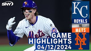 Mets vs Royals 4122024  NY Mets Highlights  SNY [upl. by Jamison]