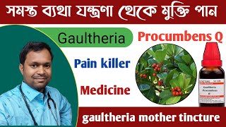 Gaultheria Q homeopathic medicine  gaultheria homoeopathic medicine  gaultheria procumbens [upl. by Atirma]