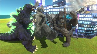 Evolution of Godzilla save Space Godzilla from Angry King Kong  Animal Revolt Battle Simulator [upl. by Eicarg]