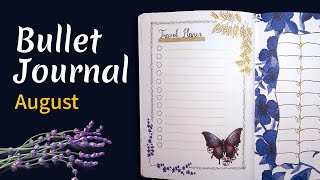 AUGUST 2024 Plan With Me  Bullet Journal Monthly Setup  Daily Planer Artbook Lavander [upl. by Ycat892]